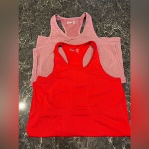ZYIA Red and Pink Racerback Tank Tops